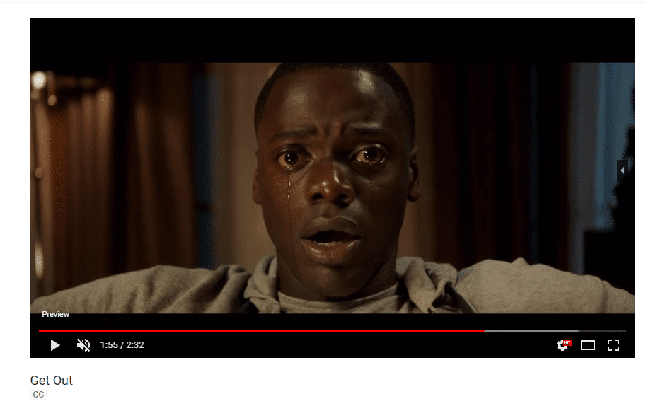 Get Out - Screenshot from Youtube