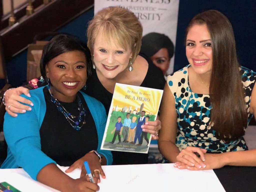 Author Jamille Rogers Thomas, Susan Blue and the book illustrator, Monica Garcia