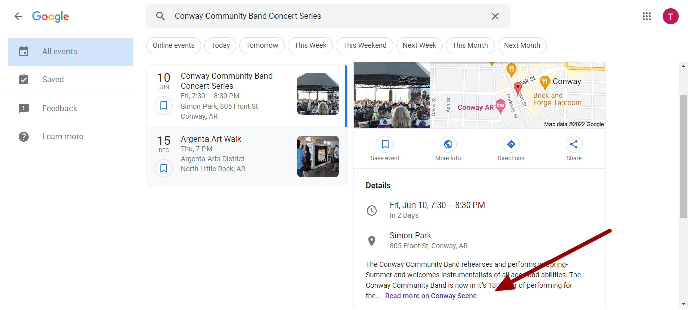 Screenshot: Google results