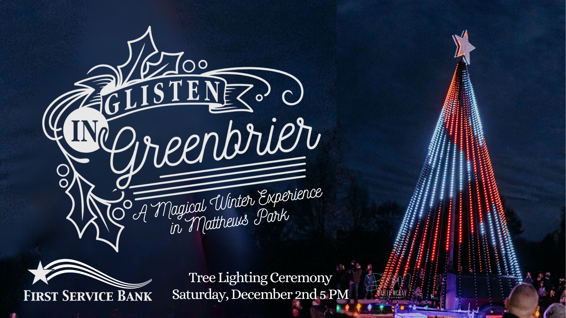 Glisten in Greenbrier Tree Lighting Ceremony Conway Scene